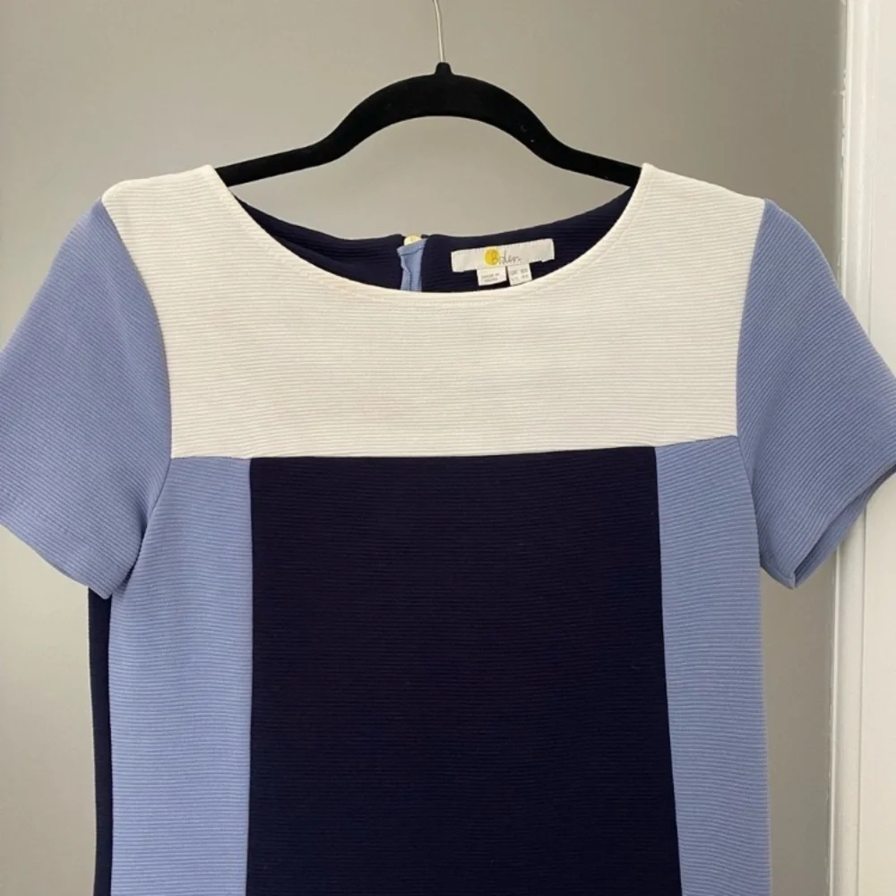 Boden dress color block midi casual career blue white size 4R - Picture 6 of 15